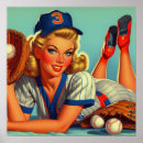 Search for baseball girl posters Retro