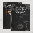 Search for chalk birthday invitations Black and white