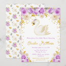 Search for purple and gold baby shower invitations Watercolor flowers