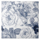 Search for vintage blue white floral tiles Pattern