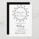 Search for circular wedding invitations Black and white