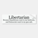 Search for libertarian bumper stickers Political