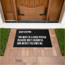 Search for funny doormats Black and white