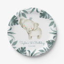 Search for elephant birthday plates Watercolor