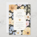 Search for beige black birthday invitations Floral