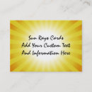 Search for sun rays business cards Burst