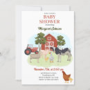 Search for barnyard farm baby shower invitations Animals