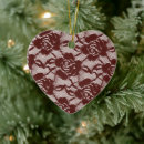 Search for lace christmas tree decorations Red