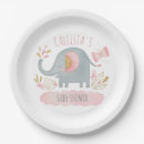 Search for pink and gray baby shower plates Girly