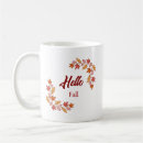 Search for autumn leaves mugs Script typography