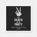 Search for till death do us party napkins Black and white