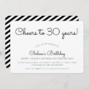 Search for cheers to 30 years invitations Modern