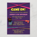 Search for girls laser tag invitations Party