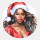 Search for black and white santa stickers Xmas