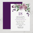 Search for purple 18th birthday invitations Party