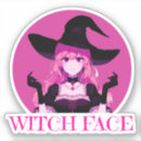 Search for witch face stickers Halloween