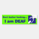 Search for deaf bumper stickers Asl