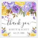 Search for purple flowers wedding stickers Boho