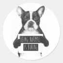 Search for bored stickers Black and white