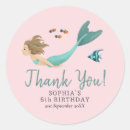 Search for mermaid thank you stickers Pink