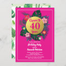 Search for pink 40th birthday invitations Woman
