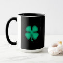 Search for black irish mugs Four leaf clover