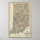 Search for indiana map art Lithographed