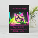 Search for cool cat birthday invitations Colourful