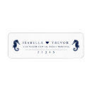 Search for seahorse wedding return address labels Nautical