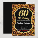 Search for animal 60th birthday invitations Gold