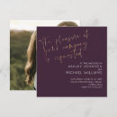 Search for plum and gold wedding invitations Simple
