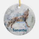 Search for wolf christmas tree decorations Watercolor