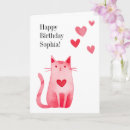 Search for kitty cat birthday cards Pink