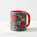 Search for gray red mugs Damask