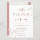 Search for pink pumpkin baby shower invitations A little pumpkin