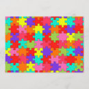 Search for puzzle pieces invitations Colourful