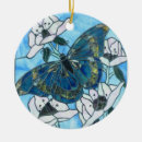 Search for stained glass art christmas tree decorations Blue