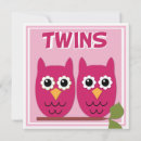 Search for twin owls invitations Trendy