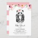 Search for pink panda invitations Black and white