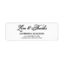 Search for love and thanks return address labels Script