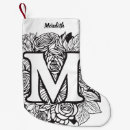Search for the letter x christmas stockings Floral