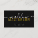 Search for hair stylist business cards Black