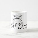 Search for cat lady coffee mugs Black and white