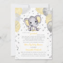 Search for yellow elephant baby shower invitations Sweet little peanut