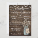 Search for mason jar wedding invitations Baby's breath