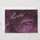 Search for plum bridal shower invitations Typography