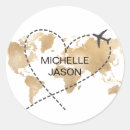 Search for map wedding stickers Thank you