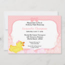 Search for rubber ducky birthday invitations Pink