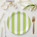 Search for green and white striped plates Geometric pattern
