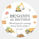Search for construction invitation stickers For kids